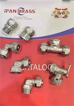 Conexões de compressão de latão IFAN em produção